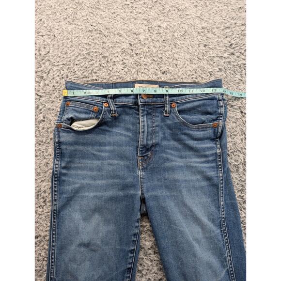 Madewell Jeans Women 28 Blue High Rise Skinny Distressed Stretch Normcore Grunge - Picture 6 of 10